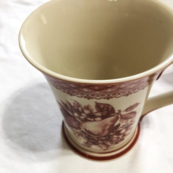 Harry and David vintage Fruit Pattern Coffee Mugs set/2 - Picture 4 of 8